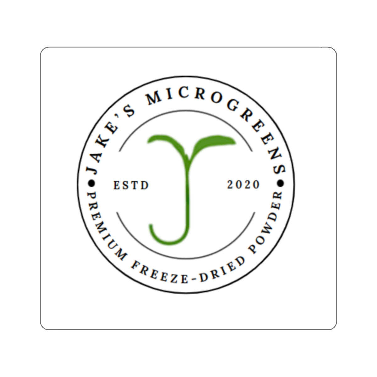 Jakes Microgreens Logo Sticker